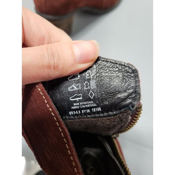 Taos Dillie Wine Suede Exposed Zipper Booties Ankle Boots EU 36 (US size 5-5.5) - Picture 7 of 7